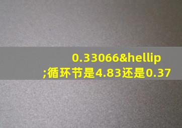 0.33066…循环节是4.83还是0.37