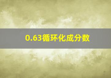 0.63循环化成分数