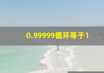 0.99999循环等于1