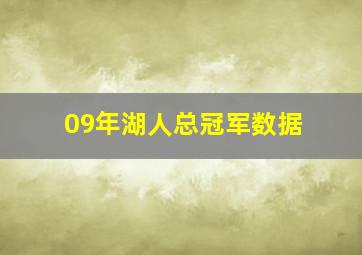 09年湖人总冠军数据