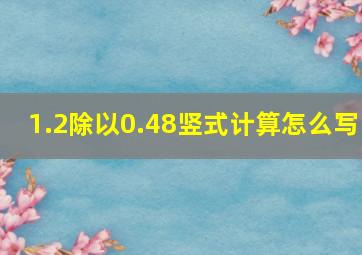 1.2除以0.48竖式计算怎么写