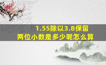 1.55除以3.8保留两位小数是多少呢怎么算