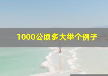 1000公顷多大举个例子