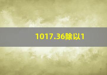 1017.36除以1