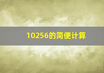 10256的简便计算