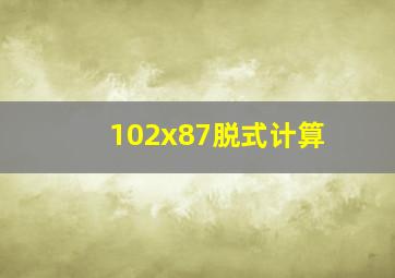 102x87脱式计算