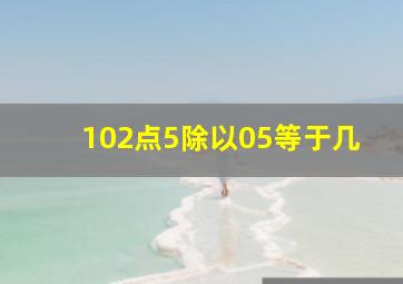 102点5除以05等于几