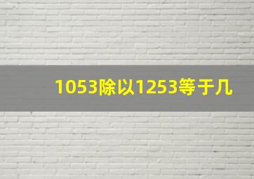 1053除以1253等于几