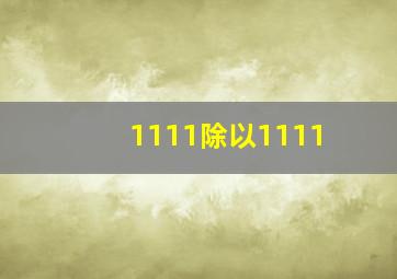 1111除以1111