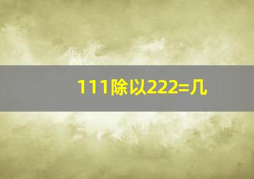 111除以222=几