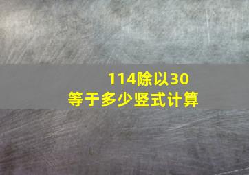 114除以30等于多少竖式计算