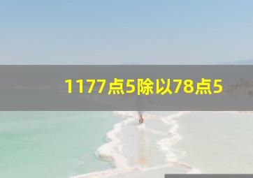 1177点5除以78点5