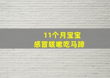 11个月宝宝感冒咳嗽吃马蹄