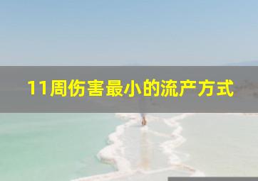 11周伤害最小的流产方式