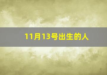 11月13号出生的人