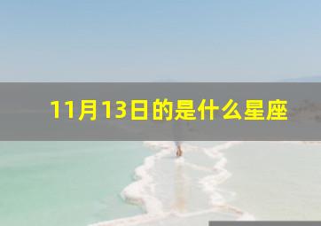 11月13日的是什么星座