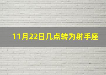 11月22日几点转为射手座