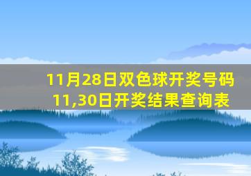 11月28日双色球开奖号码11,30日开奖结果查询表