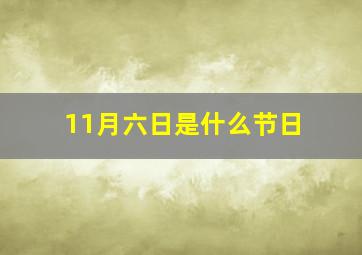 11月六日是什么节日