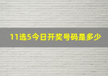 11选5今日开奖号码是多少