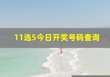 11选5今日开奖号码查询