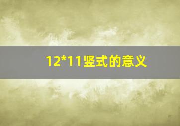 12*11竖式的意义