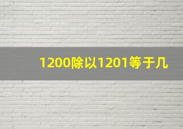 1200除以1201等于几