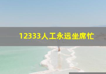 12333人工永远坐席忙