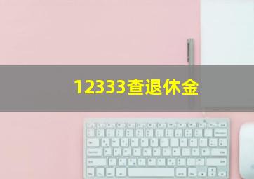 12333查退休金