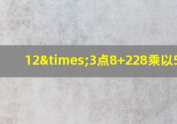 12×3点8+228乘以5点8