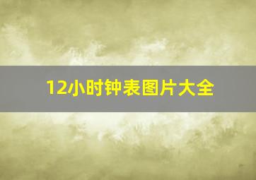 12小时钟表图片大全