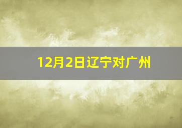 12月2日辽宁对广州