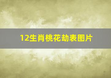 12生肖桃花劫表图片