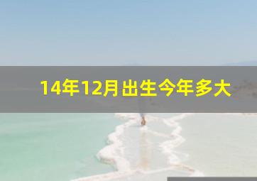 14年12月出生今年多大