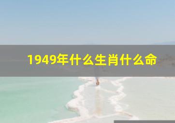 1949年什么生肖什么命