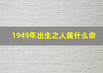 1949年出生之人属什么命