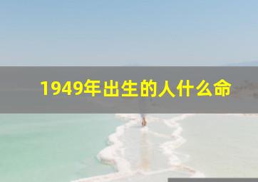 1949年出生的人什么命