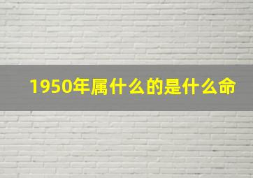 1950年属什么的是什么命