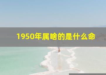 1950年属啥的是什么命