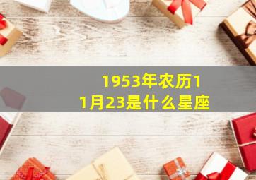 1953年农历11月23是什么星座