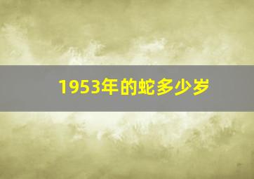 1953年的蛇多少岁