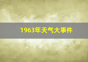 1963年天气大事件