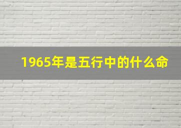 1965年是五行中的什么命