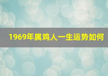 1969年属鸡人一生运势如何