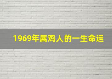 1969年属鸡人的一生命运