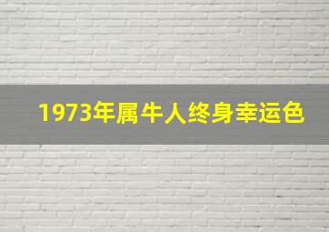 1973年属牛人终身幸运色