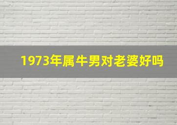 1973年属牛男对老婆好吗