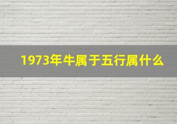 1973年牛属于五行属什么