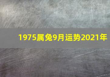 1975属兔9月运势2021年