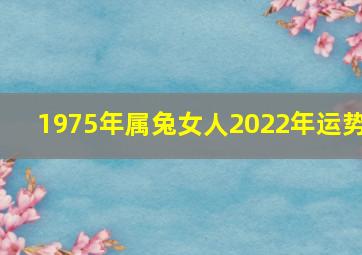 1975年属兔女人2022年运势